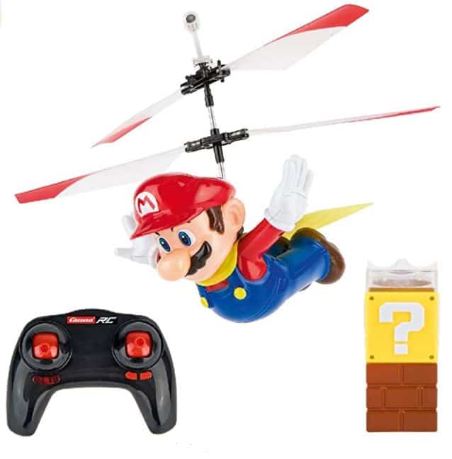 Carrera RC - Officially Licensed Flying Cape Super Mario 2.4GHz 2-Channel Rechargeable Remote Control Helicopter Drone Toy