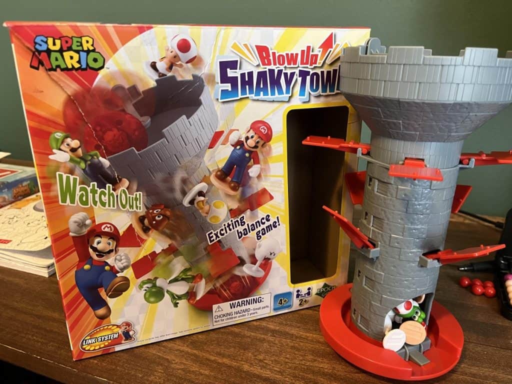 Original Mario Brothers Shaky Tower Game Photo from Toyreviewsbydad.com