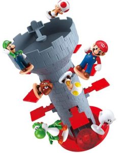 Super Mario Brothers Blow Up Shaky Tower Game from Epoch Games