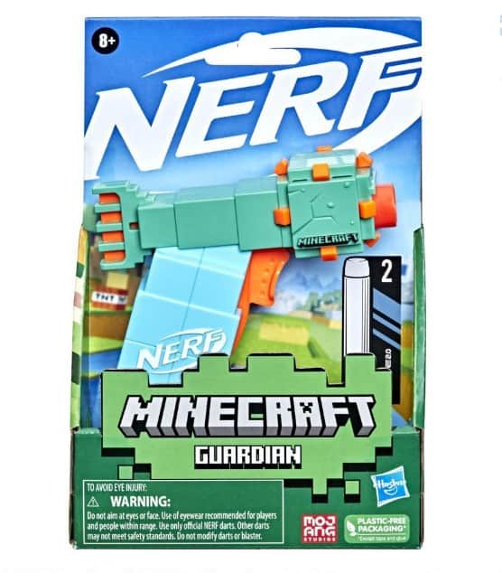NERF Guardian Minecraft Blaster - on the list of the best NERF Minecraft weapons. 