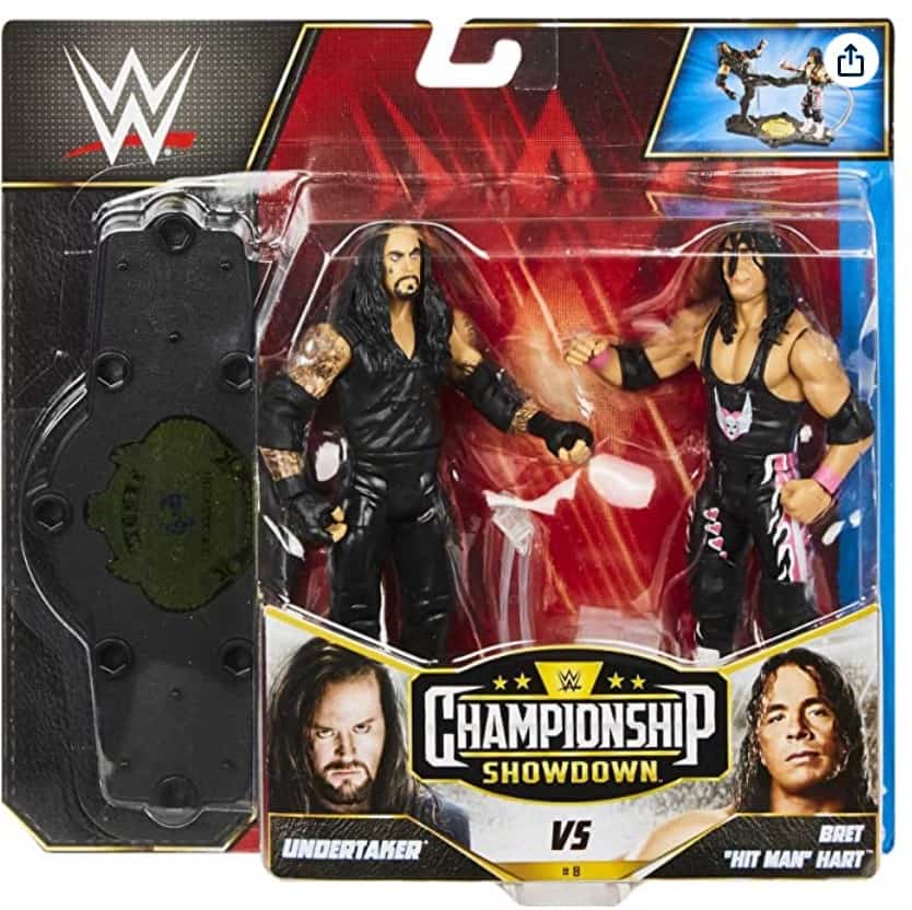 WWE Championship Showdown Series 8 Action Figure Set Undertaker vs Bret "Hit Man" Hart