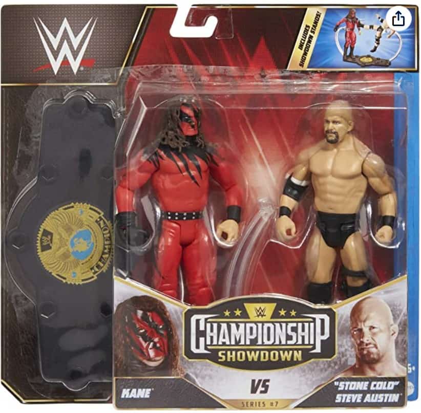 WWE Championship Showdown Series 7 Action Figure Set - Kane vs. Stone Cold Steve Austin 